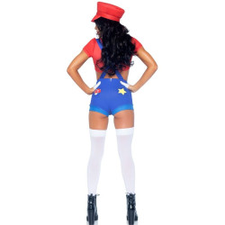 Leg Avenue - Costume Sexy Mario Bros Rouge/Bleu S